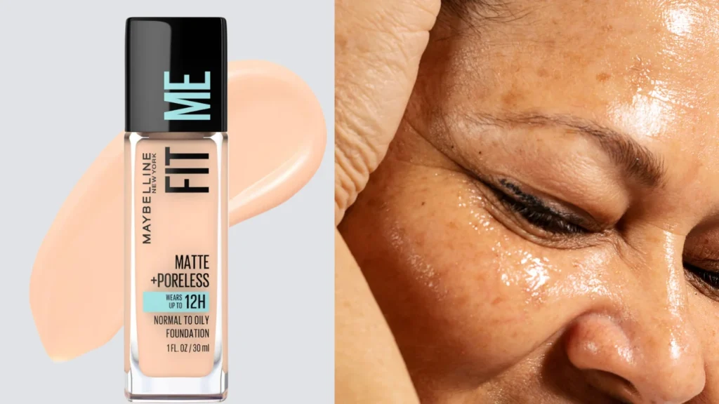 oily face woman with best foundation for oily skin